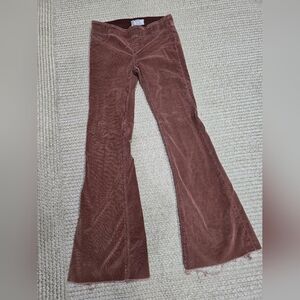 Brown Flared Corduroy Pants